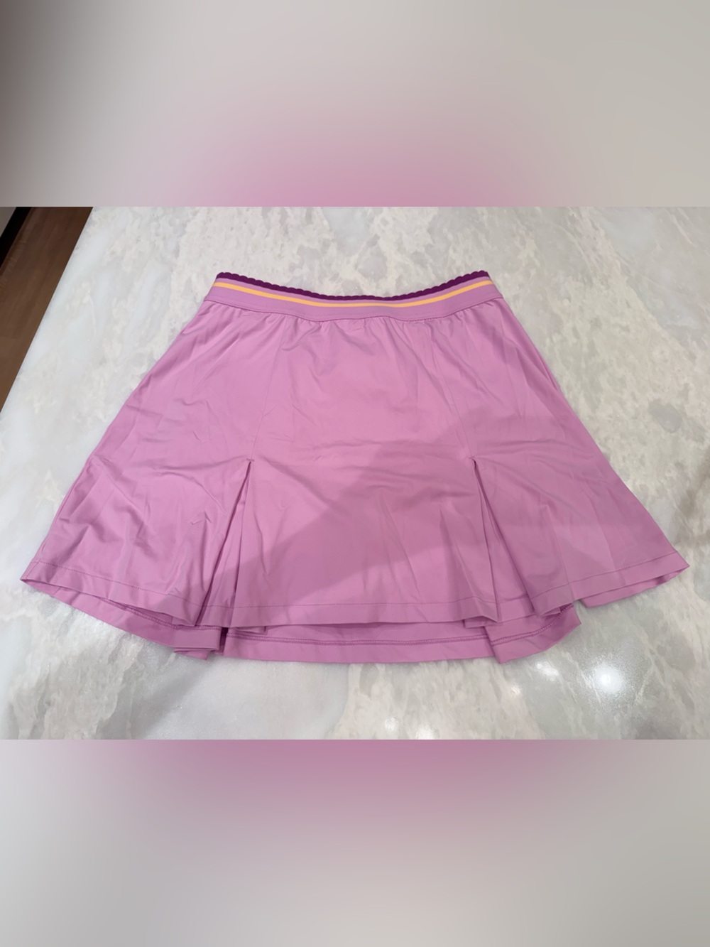 JoyLab Light Pink Athletic Skort with Purple and Yellow Waistband